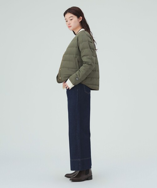 BEAMS HEART(ビームスハート)の「フレンチダウン ショート ジャケット(ダウンジャケット/コート・レディース・オリーブ/ベージュ/ブラック・MEDIUM/LARGE/SMALL)」の5枚目の写真