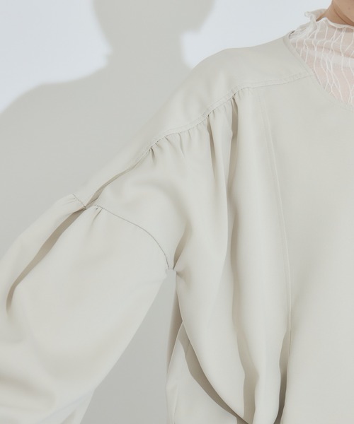 Paradise Picnic（パラダイスピクニック）の「ノーカラードロストブルゾン（ブルゾン・レディース・ベージュ/ブラック・FREE）」の21枚目の写真