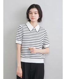 Mila Owen（ミラオーウェン）の「２ＷＡＹ衿取り外しポロニットプルオーバー（ニット/セーター）」