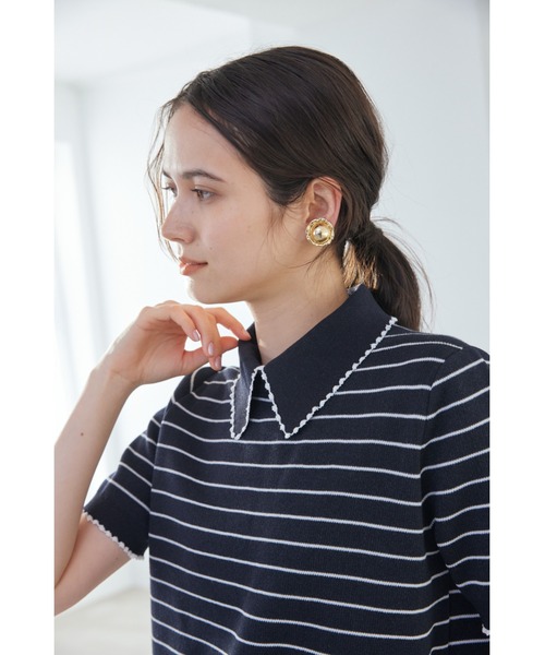 Mila Owen（ミラオーウェン）の「２ＷＡＹ衿取り外しポロニットプルオーバー（ニット/セーター・レディース・ホワイト/ライトブルー/その他/レッド/ブラック/ネイビー・1/0）」の10枚目の写真