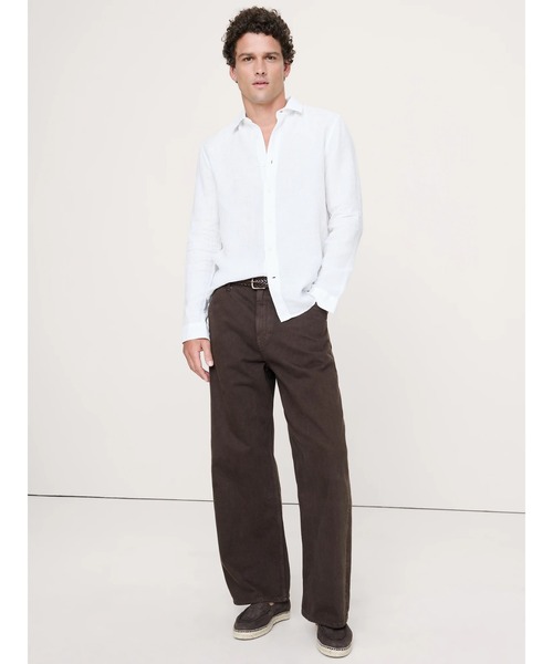 Banana Republic(バナナリパブリック)の「スタンダードフィット リネンシャツ(シャツ/ブラウス・メンズ・ナチュラル/ブラック/ネイビー/ホワイト・XL/L/M/S)」の10枚目の写真