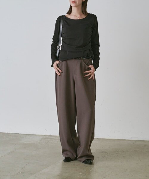 goocy(グーシー)の「【セットアップ対応】タックスウェットパンツ(その他パンツ・レディース・ブラック/チャコールグレー/グレー・MEDIUM/SMALL)」の14枚目の写真