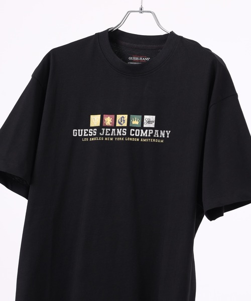 GUESS JEANS(ゲスジーンズ)の「Guess Jeans スクエアロゴ 半袖プリントTシャツ(Tシャツ/カットソー・メンズ・ホワイト/ブラック・XL/S/L/M)」の2枚目の写真