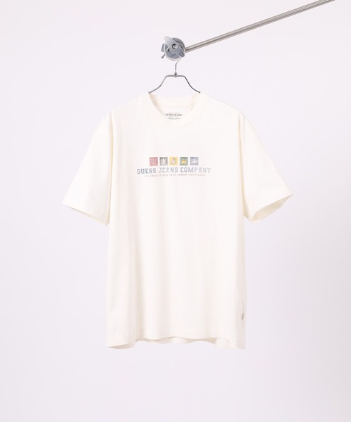 GUESS JEANS(ゲスジーンズ)の「Guess Jeans スクエアロゴ 半袖プリントTシャツ(Tシャツ/カットソー・メンズ・ホワイト/ブラック・XL/S/L/M)」の3枚目の写真