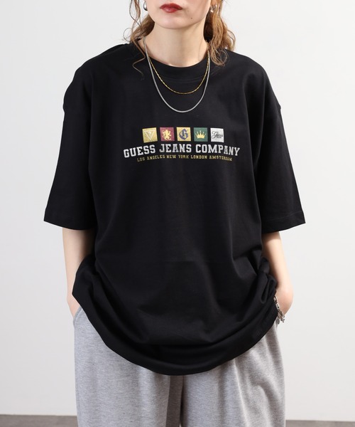GUESS JEANS(ゲスジーンズ)の「Guess Jeans スクエアロゴ 半袖プリントTシャツ(Tシャツ/カットソー・メンズ・ホワイト/ブラック・XL/S/L/M)」の14枚目の写真