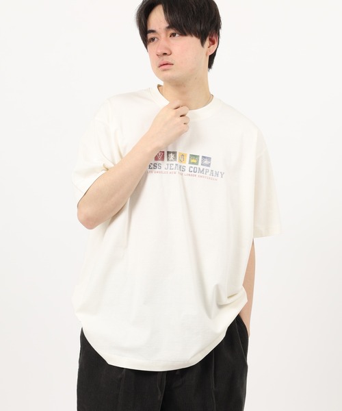 GUESS JEANS(ゲスジーンズ)の「Guess Jeans スクエアロゴ 半袖プリントTシャツ(Tシャツ/カットソー・メンズ・ホワイト/ブラック・XL/S/L/M)」の9枚目の写真