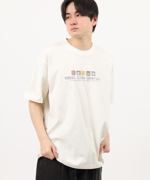 GUESS JEANS(ゲスジーンズ)の「Guess Jeans スクエアロゴ 半袖プリントTシャツ(Tシャツ/カットソー・メンズ・ホワイト/ブラック・XL/S/L/M)」の10枚目の写真