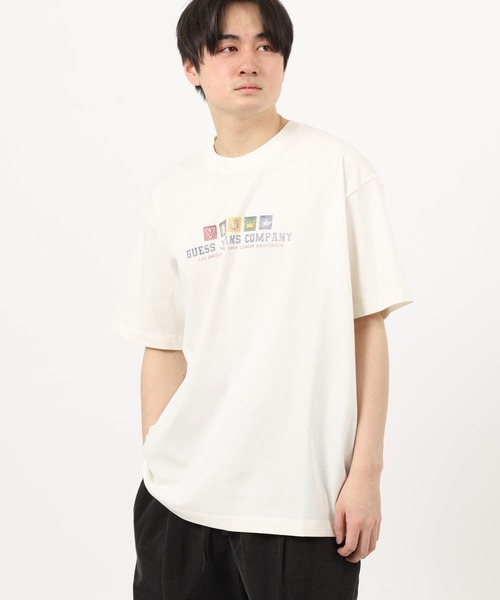 GUESS JEANS(ゲスジーンズ)の「Guess Jeans スクエアロゴ 半袖プリントTシャツ(Tシャツ/カットソー・メンズ・ホワイト/ブラック・XL/S/L/M)」の11枚目の写真