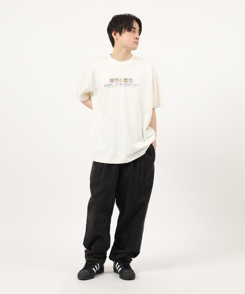 GUESS JEANS(ゲスジーンズ)の「Guess Jeans スクエアロゴ 半袖プリントTシャツ(Tシャツ/カットソー・メンズ・ホワイト/ブラック・XL/S/L/M)」の13枚目の写真