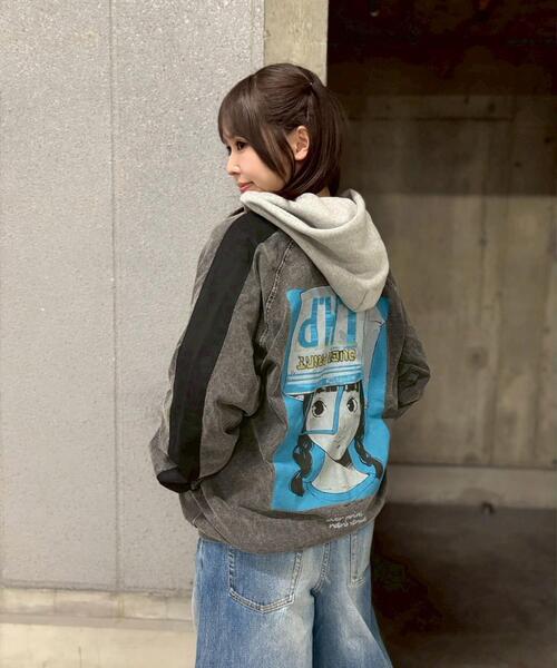 over print(オーバープリント)の「overprint/オーバープリント/別注pigment SHOPPER cotton jacket(その他アウター・レディース・チャコールグレー・L/M/S)」の11枚目の写真