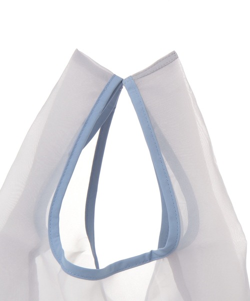 BAYFLOW（ベイフロー）の「[収納袋付き]リトルモカマルシェバッグ(WEB限定)（エコバッグ/サブバッグ・レディース・ライトグレー/ホワイト/ライトブルー・0）」の11枚目の写真