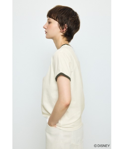 AZUL by moussy(アズールバイマウジー)の「ADプリント半袖リンガーT / MICKEY(Tシャツ/カットソー・レディース・オフホワイト/杢グレー/カーキ・SMALL/MEDIUM)」の5枚目の写真