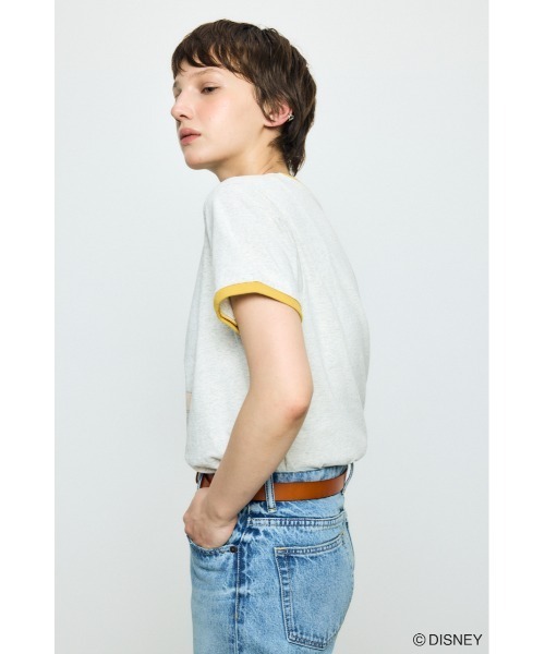 AZUL by moussy(アズールバイマウジー)の「ADプリント半袖リンガーT / MICKEY(Tシャツ/カットソー・レディース・オフホワイト/杢グレー/カーキ・SMALL/MEDIUM)」の18枚目の写真