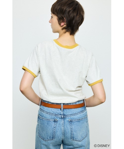 AZUL by moussy(アズールバイマウジー)の「ADプリント半袖リンガーT / MICKEY(Tシャツ/カットソー・レディース・オフホワイト/杢グレー/カーキ・SMALL/MEDIUM)」の19枚目の写真