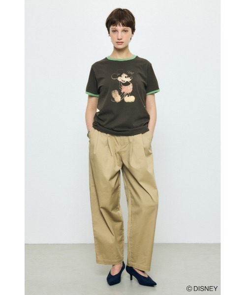 AZUL by moussy(アズールバイマウジー)の「ADプリント半袖リンガーT / MICKEY(Tシャツ/カットソー・レディース・オフホワイト/杢グレー/カーキ・SMALL/MEDIUM)」の13枚目の写真