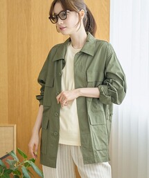 coen（コーエン）の「コットンリップストップ サファリジャケット（ミリタリージャケット）」