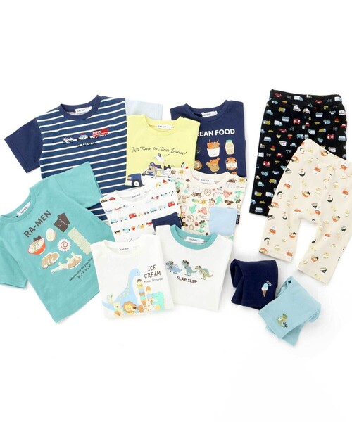 SLAP SLIP（スラップスリップ）の「【スララク/防汚加工/オーガニックコットン】わくわく男の子半袖Tシャツ(80~130cm)（Tシャツ/カットソー・キッズ・ホワイト/グリーン/ホワイト系その他/ベージュ/ネイビー/イエロー/グリーン系その他/ブルー系その他2・80ｃｍ/90cm/110cm/100cm/120cm/130cm）」の12枚目の写真