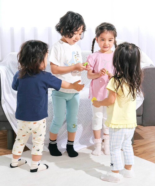 SLAP SLIP（スラップスリップ）の「【スララク/防汚加工/オーガニックコットン】わくわく男の子半袖Tシャツ(80~130cm)（Tシャツ/カットソー・キッズ・ホワイト/グリーン/ホワイト系その他/ベージュ/ネイビー/イエロー/グリーン系その他/ブルー系その他2・80ｃｍ/90cm/110cm/100cm/120cm/130cm）」の19枚目の写真