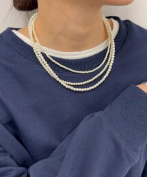 fredy emue（フレディエミュ）の「パール3連ショートネックレス（ネックレス）」