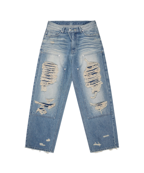 AAKAM(アーカム)の「Destroyed Double Knee Denim Pants (Blue)(デニムパンツ・レディース・その他・1/2)」の16枚目の写真