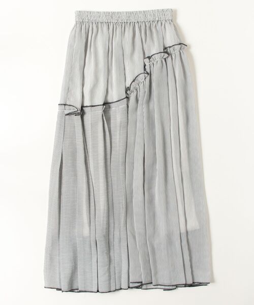 AULA AILA(アウラアイラ)の「AULA AILA/アウラアイラ/別注シアータイヤードスカート(スカート・レディース・その他24/グレー/ブラック・0)」の3枚目の写真