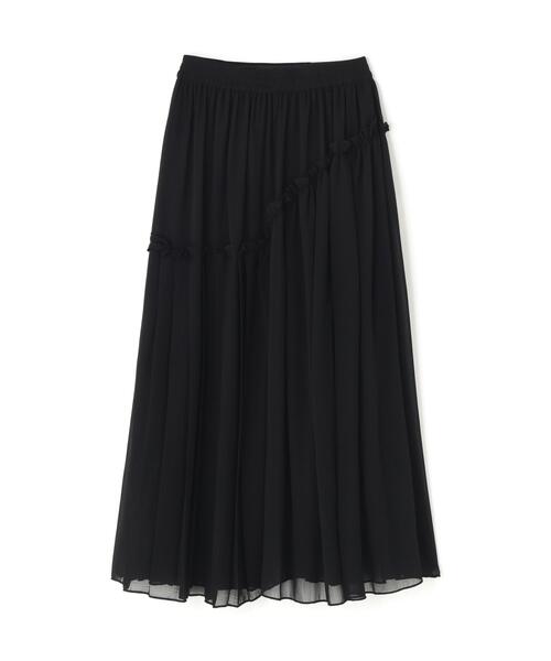 AULA AILA(アウラアイラ)の「AULA AILA/アウラアイラ/別注シアータイヤードスカート(スカート・レディース・その他24/グレー/ブラック・0)」の1枚目の写真