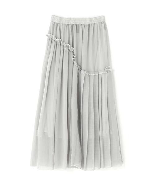 AULA AILA(アウラアイラ)の「AULA AILA/アウラアイラ/別注シアータイヤードスカート(スカート・レディース・その他24/グレー/ブラック・0)」の5枚目の写真