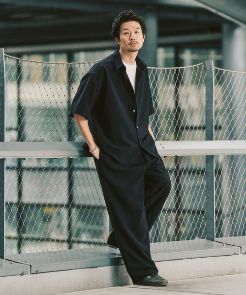 417 EDIFICE（フォーワンセブンエディフィス）の「"WEB限定" 2点セット オーバーシャツサイクルセットアップ（シャツ/ブラウス・メンズ・ネイビー/ブラック/ベージュ/チャコールグレー・X-LARGE/LARGE/MEDIUM）」の13枚目の写真