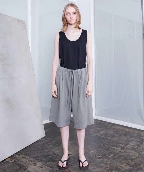 VOAAOV（ヴォアーブ）の「【VOAAOV】HEAVY JERSEY GARMENT DYE Short Pants（その他パンツ・メンズ・ブラック/オリーブ/チャコールグレー/ホワイト・2/1）」の4枚目の写真