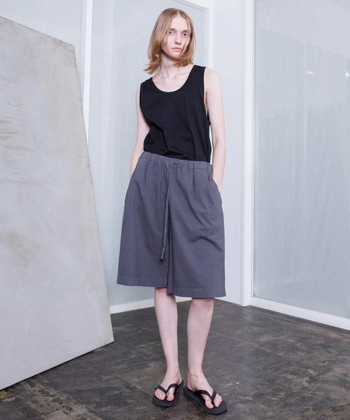 VOAAOV（ヴォアーブ）の「【VOAAOV】HEAVY JERSEY GARMENT DYE Short Pants（その他パンツ・メンズ・ブラック/オリーブ/チャコールグレー/ホワイト・2/1）」の6枚目の写真