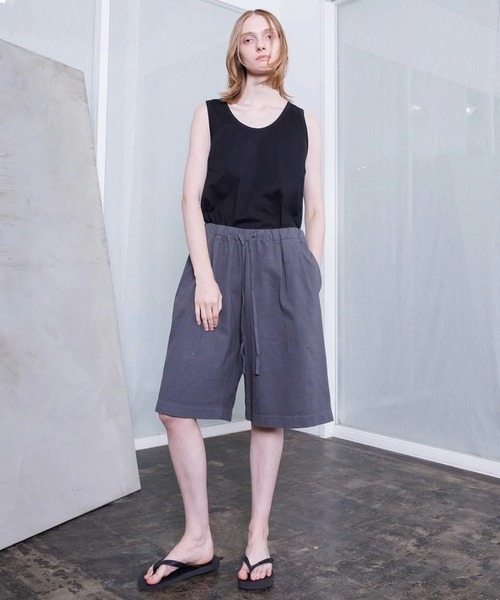 VOAAOV（ヴォアーブ）の「【VOAAOV】HEAVY JERSEY GARMENT DYE Short Pants（その他パンツ・メンズ・ブラック/オリーブ/チャコールグレー/ホワイト・2/1）」の7枚目の写真