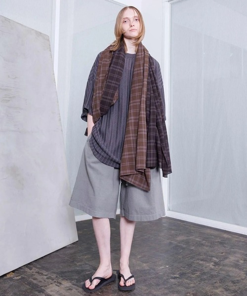 VOAAOV（ヴォアーブ）の「【VOAAOV】HEAVY JERSEY GARMENT DYE Short Pants（その他パンツ・メンズ・ブラック/オリーブ/チャコールグレー/ホワイト・2/1）」の11枚目の写真
