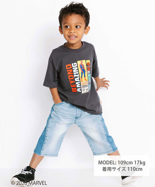 WASK(ワスク)の「【スパイダーマン】コミックプリントBIGTシャツ(Tシャツ/カットソー・キッズ・ブルー/グレー・150cm/160cm/140cm/130cm)」の5枚目の写真