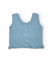 BORN SLIPPY（ボーンスリッピー）の「Pony Rayon Knit Vest (Blue)（ベスト）」