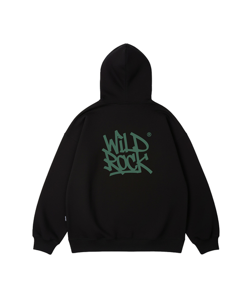 WILDROCK(ワイルドロック)の「タグロゴオーバーサイズフード_7 COL(パーカー・メンズ・チャコール/アイボリー/ダークグレー/ネイビー/バーガンディー/ブルー/ブラック・SMALL/MEDIUM/LARGE)」の1枚目の写真