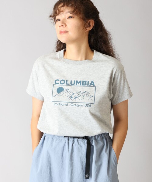 Columbia(コロンビア)の「UVカット Columbia/ ウィメンズ ヤハラフォレスト ショートスリーブTシャツ /コロンビア(Tシャツ/カットソー・レディース・ブラック/ホワイト系その他/ネイビー/ホワイト/パープル/グレー/チャコールアッシュ/ブルー・M/L/S/XL)」の4枚目の写真