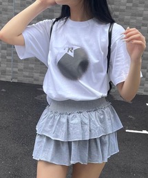 韓国っぽプリントデザイン半袖Tシャツ