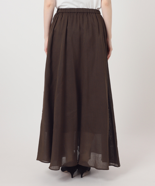 Spick & Span(スピックアンドスパン)の「《セットアップ可》ラミーブレンドギャザーフレアスカート(スカート・レディース・イエロー/ベージュ系その他/ブラウン・38/36)」の10枚目の写真