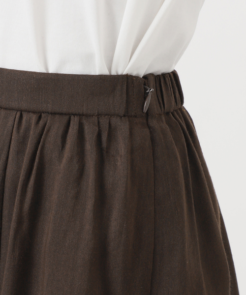 Spick & Span(スピックアンドスパン)の「《セットアップ可》ラミーブレンドギャザーフレアスカート(スカート・レディース・イエロー/ベージュ系その他/ブラウン・38/36)」の15枚目の写真
