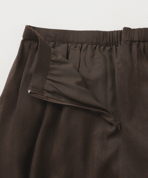 Spick & Span(スピックアンドスパン)の「《セットアップ可》ラミーブレンドギャザーフレアスカート(スカート・レディース・イエロー/ベージュ系その他/ブラウン・38/36)」の16枚目の写真
