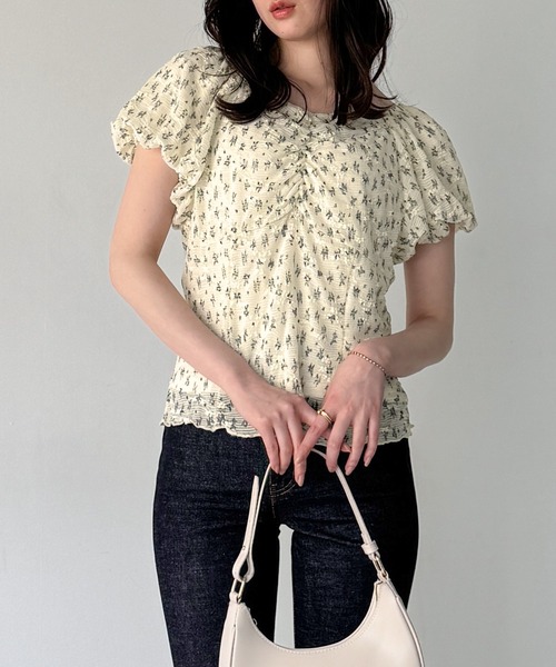 junoah(ジュノア)の「小花柄カットレーストップス(シャツ/ブラウス・レディース・ホワイト/アイボリー/ミント・MEDIUM/SMALL/LARGE)」の8枚目の写真
