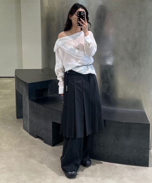 DIAGONAL(ダイアゴナル)の「ラッスルワイドトラウザーズ(ブラック)(その他パンツ・レディース・その他・SMALL/MEDIUM)」の4枚目の写真