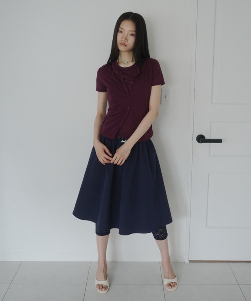 FEKETE(フェケテ)の「sheer cardigan / シアーカーディガン(カーディガン/ボレロ・レディース・プラム/ライトブルー/ピンク・LARGE/MEDIUM/SMALL)」の13枚目の写真