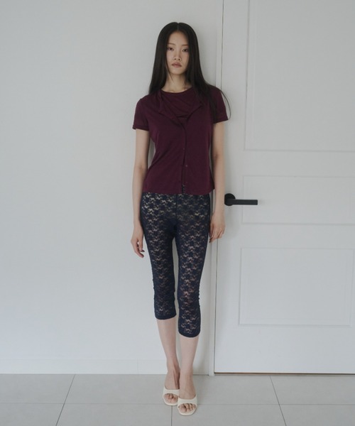 FEKETE(フェケテ)の「sheer cardigan / シアーカーディガン(カーディガン/ボレロ・レディース・プラム/ライトブルー/ピンク・LARGE/MEDIUM/SMALL)」の20枚目の写真
