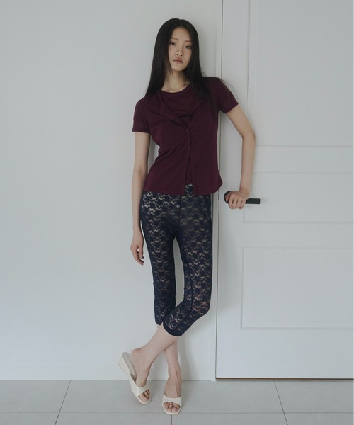 FEKETE(フェケテ)の「sheer cardigan / シアーカーディガン(カーディガン/ボレロ・レディース・プラム/ライトブルー/ピンク・LARGE/MEDIUM/SMALL)」の18枚目の写真