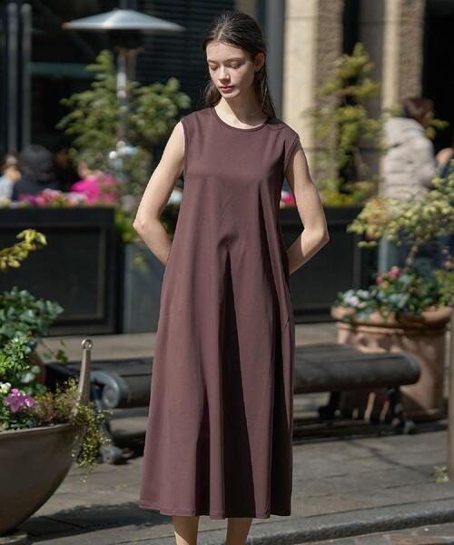 DRESSTERIOR(ドレステリア)の「【接触冷感/抗菌防臭/消臭/ウォッシャブル】アイスクリアコットン フレンチスリーブワンピース(ワンピース・レディース・スミクロ/ブルー系その他/ブラック/ブラウン系その他・34/36/38)」の12枚目の写真