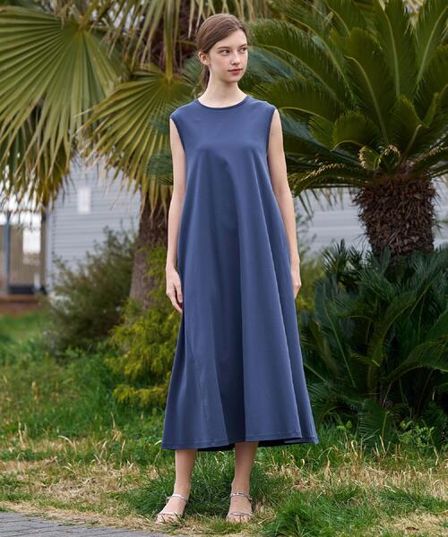 DRESSTERIOR(ドレステリア)の「【接触冷感/抗菌防臭/消臭/ウォッシャブル】アイスクリアコットン フレンチスリーブワンピース(ワンピース・レディース・スミクロ/ブルー系その他/ブラック/ブラウン系その他・34/36/38)」の18枚目の写真
