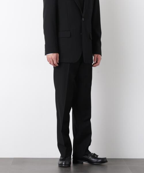 NANO universe(ナノユニバース)の「「Damerino Formal」 ブラックフォーマルオールシーズンパンツ(セットアップ可)(スーツパンツ・メンズ・ブラック・L/XL/S/M)」の2枚目の写真