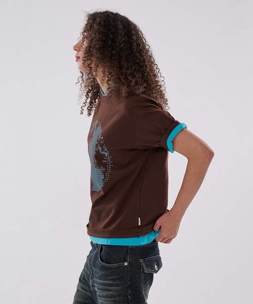 WISH FOR EVER(ウィッシュフォーエバー)の「EARTH DESIGN PRINT T/アースデザインプリントT(Tシャツ/カットソー・メンズ・ネイビー/ブラウン/ホワイト/イエロー・MEDIUM/SMALL/LARGE)」の21枚目の写真