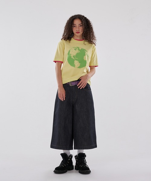 WISH FOR EVER(ウィッシュフォーエバー)の「EARTH DESIGN PRINT T/アースデザインプリントT(Tシャツ/カットソー・メンズ・ネイビー/ブラウン/ホワイト/イエロー・MEDIUM/SMALL/LARGE)」の12枚目の写真